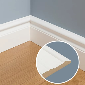 Sợi tường rãnh Bảng điều khiển gesso tráng đúc primed MDF khuôn góc khuôn - Product Image 1