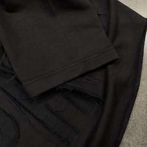 Camiseta Corta Cuadrada con Bordado Desgastado Personalizada de Fábrica, 100% Algodón, Tallas Grandes, Camisetas Gráficas para Hombre - Product Image 3