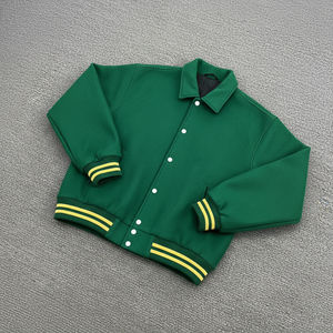 Ventes en gros, article le plus vendu, 100% laine originale, haute qualité, couleur unie, veste universitaire à col lettres personnalisée pour hommes - Product Image 5