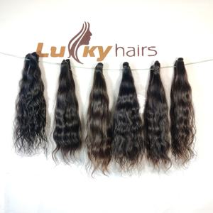 Cabello Humano Indio Virgen Crudo al Por Mayor a Precio Económico, Sin Procesar, Ondulado, con Cutícula Alineada, Doble Trama a Máquina, Negro - Product Image 2