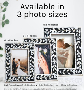 Elegant Natural Mother of Pearl Resin Inlay Picture <b>Frame</b> Luxurious Handmade Accent for Interior Home Decor - Product Image 6