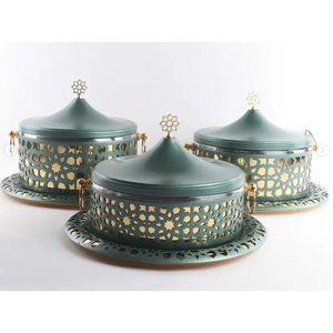 Artículos de comedor de lujo, olla caliente, mesa exclusiva, cazuela decorativa de Metal para servir alimentos para suministros de Hotel al precio más bajo - Product Image 2