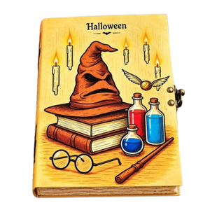 Diario de Cuero Personalizado de Halloween, Libro de Hechizos de Bruja, Grimorio, Libro de Sombras, Cuaderno de Brujería Gótica, Regalo Espeluznante - Product Image 1