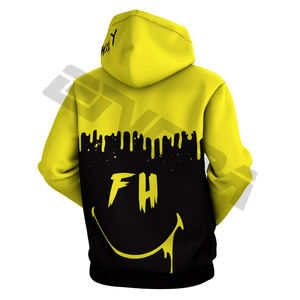 เสื้อฮู้ดกันน้ำแบบสวมหัวสำหรับผู้ชาย คุณภาพสูง สั่งทำได้ ลายพิมพ์แบบซับลิเมชั่น ผ้าฟลีซ สำหรับฤดูหนาว ลายเรียบ - Product Image 5