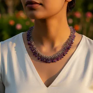 Collier pendentif en cristal d'améthyste pour femmes - Idée cadeau - Product Image 1