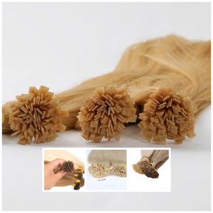 ผมต่อสีดำเลมี่แบบปลายแบนพร้อมสีอ่อนสไตล์ถาวร - Product Image 5