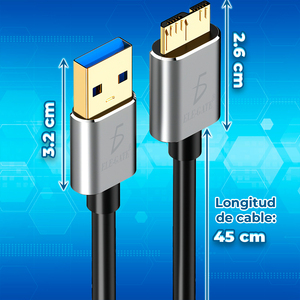 Cavo USB a Micro B 3.0 Placcato Oro 1 Metro con Funzione di Ricarica Rapida 5A e Trasferimento Dati Materiale Metallico Ricarica Rapida 3A - Product Image 1