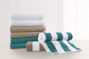 Venta al por mayor 100% algodón Cabana Toallas de playa por Avior Industries PVT LTD 1 lado terciopelo rayas patrón absorbente característica hecha India - Product Image 5