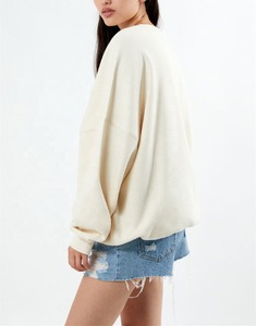 Tricoté respirant décontracté Streetwear à manches longues goutte épaule sweat pour les femmes écologique polaire à capuche tenue - Product Image 2