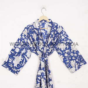 ชุดกิโมโนผ้าฝ้ายลายดอกไม้แนวแฟนตาซีคอวีสวยๆดีไซน์เรียบง่ายและชุดกิโมโนผ้าฝ้ายพิมพ์ลายดอกไม้ดีไซน์คลาสสิก - Product Image 3
