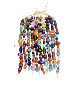 EXCEL EXPORTS Handmade <b>Crystal</b> Lampwork Glass Beads Multi Style <b>for</b> Fashion Jewelry Making Multi-Style Bead Mixes - Product Image 1