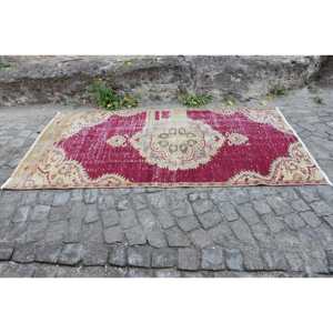 Alfombra turca de área grande tradicional rojo Beige 4,2X8,1 pies 10mm lana látex rectángulo Patchwork para pasillo abstracto nuevo lanzamiento - Product Image 4