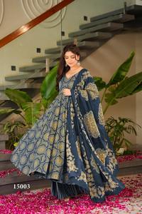 Hermoso Salwar Kameez de Diseñador Indio Pakistaní, Tela Muselina, Bordado Elegante, para Fiesta de Graduación, Boda, Uso Casual, Ropa Tradicional para Mujer - Product Image 2