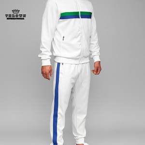 OEM personalizado blanco algodón estampado corte crudo dobladillo borde chándales pantalón para hombres XL alta calidad Jogger Set para la temporada de invierno con el logotipo - Product Image 2