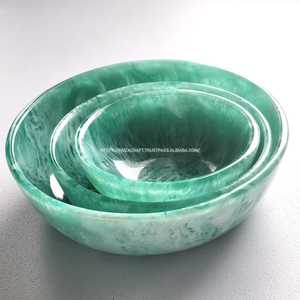 ชามเสิร์ฟพร้อมโลหะทำจากเรซินออกแบบทันสมัย - Product Image 2