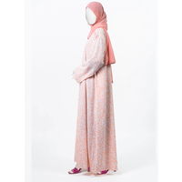 Nouvelle Arrivée 2025 – Abaya Femme Personnalisée Modeste en Chiffon de Soie 100% Naturel Lavable, Coupe Droite avec Boutons Brodés – Qualité Supérieure OEM