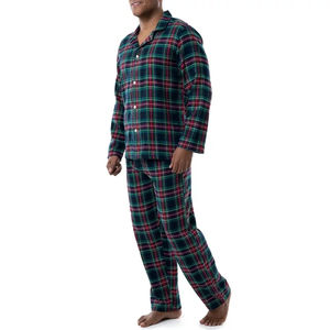 Ensemble de pyjamas pour hommes en coton satiné respirant et thermique, grande taille - Séchage rapide, confort optimal, disponible en toutes tailles - Product Image 5