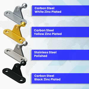 BLO6303ยึดปีกนกล่างขนาด10มม. ทรงกลมด้านนอกที่จับ90องศา L รูปทรงโค้งสังกะสีชุบ2มม. T - Product Image 2