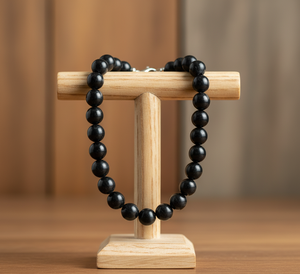 Guérison Naturel Noir Obsidienne Pierre Perlé Collier Femmes 18 Pouces Argent 925 Serrure Noué À La Main Conception À La Mode Accessoire De Mode - Product Image 3