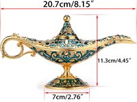 Lampe de Genie d'Aladdin Nautique Vintage en Laiton, Décoration de Table pour la Maison/Mariage, Pièce de Collection Rare, Accessoire de Costume Classique Arabe, Moulage