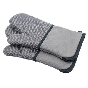 Mitaine de four 100% coton avec intérieur polaire résistance à la chaleur gants de cuisine logo imprimé en gros sur mesure - Product Image 5