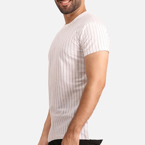 เสื้อยืดบุรุษสไตล์ใหม่,เสื้อระบายอากาศได้ดีผลิตจากปากีสถานสั่งทำแขนสั้นสีพื้น - Product Image 3