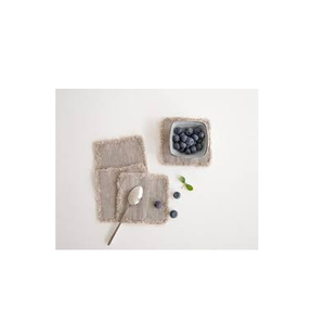 Dessous de verre en pierre de lin de forme carrée Dessous de verre en liège vierge Dessous de verre en liège Accessoires pour thé Tapis et tampons avec vente - Product Image 5