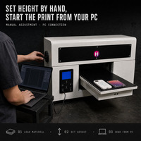 Printer UV Flatbed A4 20x30cm dengan Print Head XP600, Tinta UV CMYK Putih, Mesin Cetak Flatbed untuk Akrilik, Kaca, Logam, Kayu, Kulit