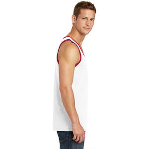 Haute qualité 100% coton débardeur logo personnalisé solide plaine sans manches tissu doux musculation Fitness débardeur pour vêtements d'été - Product Image 5