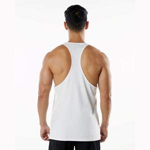 94% algodón 6% Spandex relajado sudor transpirable de corte bajo Neckline abierto Racerback blanco para hombre ASOS Stringer - Product Image 2