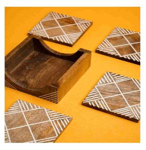 Posavasos de té con incrustaciones de hueso hecho a mano de lujo al por mayor, alfombrilla/almohadilla de nuevo diseño de la mejor calidad para taza de té y cerveza, artesanía estrella India - Product Image 1