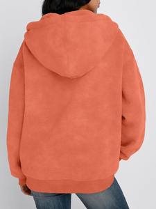 Sudadera con Capucha Gruesa de Moda Urbana para Mujer, Sudadera con Capucha Completa de Felpa de Alta Calidad, Talla Grande, al por Mayor OEM - Product Image 3