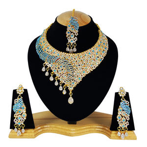 Conjunto de Joyería de Aleación con Cristales de Estrás en Forma de Flor Estilo Vintage, Collar, Pendientes y Diadema para Mujer, Boda, Compromiso, Fiesta - Product Image 5