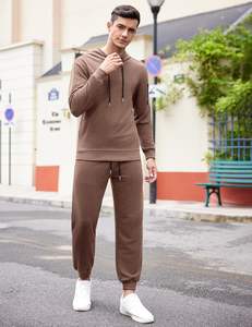 ชุดวอร์มเข้ารูปสำหรับผู้ชายเสื้อแจ็คเก็ตและกางเกงวิ่งกางเกงสำหรับใส่ออกกำลังในยิมฟิตเนสวิ่งและชุดใส่กลางแจ้งแบบลำลองออกแบบได้ตามต้องการ - Product Image 5