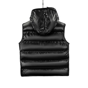 <b>Vest</b> Winter Zipper Rick Down Overcoat 90 White Duck Down RO Sleeveless Coat Fashion Bright Hooded Coat High Street Jacket - Product Image 4