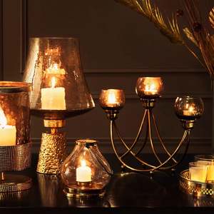 Modern Candlestick <b>Tealight</b> <b>Holders</b> Gold Taper Candle <b>Holders</b> Metal Tableware Candle Stand Decorative Candle <b>Holder</b> for Wedding - Product Image 1