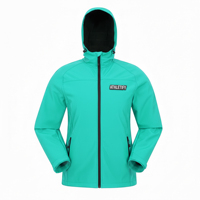 Veste softshell unisexe avec capuche 100% polyester coupe-vent imperméable pour la randonnée en plein air, les sports, les voyages quotidiens, imprimée