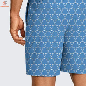 Pantalones cortos de golf XS para hombre, de secado rápido, que absorbe la humedad, antiarrugas, con logotipo personalizado medio, patrón de algodón, Color sólido, entrenamiento informal, uso en el gimnasio - Product Image 6