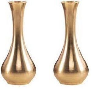 Vase à fleurs moderne en métal de qualité supérieure, en aluminium, pour la décoration de la maison, gris clair, design embossé - Product Image 4