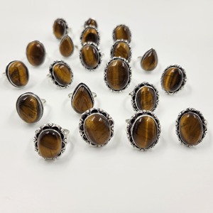 <b>Tiger</b> <b>Eye</b> <b>Ring</b> Luxury Design Natural Stone Jewelry Men Women Fashion Wholesale Bulk Gift Unisex Elegant Style Resizable - Product Image 5