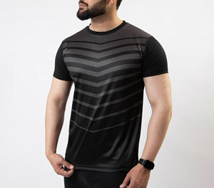 Camiseta de sublimación con estampado personalizado para hombre, material de secado rápido de poliéster transpirable, ropa deportiva, camiseta de entrenamiento, ropa de gimnasio - Product Image 3