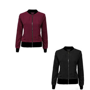 Chaqueta Bomber de Invierno para Mujer, Cómoda, con Cuello Alto, Ecológica, Resistente al Viento, Manga Larga, con Cierre, de Nanju Sports Wholesale - Product Image 6