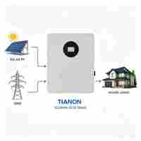 Batterie hybride intelligente à écran tactile LiFePO4 25,6V 200Ah 5kWh avec BMS intelligent, montage en rack, IP21, compatible CANbus, pour usage domestique