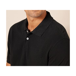Polo de manga corta para hombre, corte ajustado, de algodón piqué, camiseta clásica con cuello para uso diario y ocasiones informales elegantes - Product Image 4
