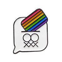 Insignia de esmalte suave personalizada Rainbow Pride novedad Pines de solapa