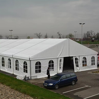 Tente de réception commerciale extensible, bâche PVC quatre saisons, ignifuge, coupe-vent, résistante aux UV, imperméable 3000 mm, service professionnel