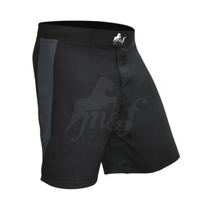 Pantalones cortos ligeros de entrenamiento MMA para hombre, tela de secado rápido con paneles elásticos para combate, Kickboxing, ropa de artes marciales - Product Image 3