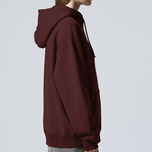 เสื้อฮู้ดดี้ผ้าฝ้ายพรีเมียมสไตล์เกาหลีสำหรับผู้ชาย ราคาขายส่ง รับผลิตตามแบบ OEM เสื้อฮู้ดดี้ซิปครึ่งตัวสำหรับผู้หญิง เสื้อฮู้ดดี้เรียบง่ายสำหรับฤดูหนาว - Product Image 2