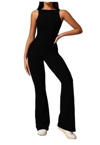 Mono Deportivo para Mujer, para Gimnasio, Fitness, Yoga, con Costuras en la Cintura, Leggings Ajustados de Goma, Cierre de Cremallera, Sin Mangas - Product Image 4