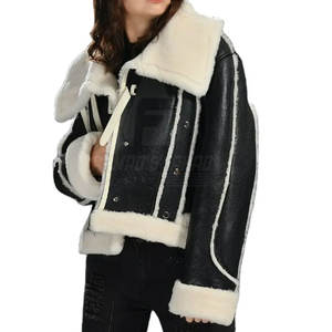 Vestes en cuir Shearling pour femmes, tricotées, isolées, pour les voyages d'hiver et le quotidien - Product Image 2